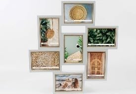 Générique Cadre Pêle-mêle Mural, 7 Photos, 10 x 15 cm, Beige