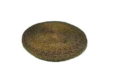 Générique Coussin de Sol Rond en Fibres Naturelles, 45 cm Diamètre, 11 cm Hauteur, Marron