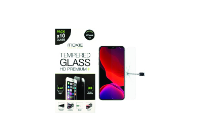 Générique Moxie Protection d'Écran en Verre Trempé HD Premium+, Pack de 10, Compatible avec iPhone 12, 2.5D, Dureté 9H