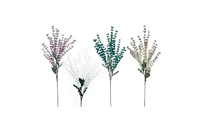 Générique Branche Décorative de Petites Fleurs Artificielles, 120 cm, Assortiment de 4 Couleurs
