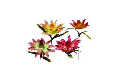 Générique Fleurs Artificielles Décoratives, 22 cm x 66 cm, Lot de 4 Tiges, Coloris Assortis